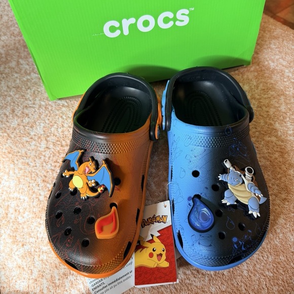 CROCS Other - Crocs Pokémon Versus Clog Blastoise Vs Charizard BRAND NEW MENS Size 8 Clogs